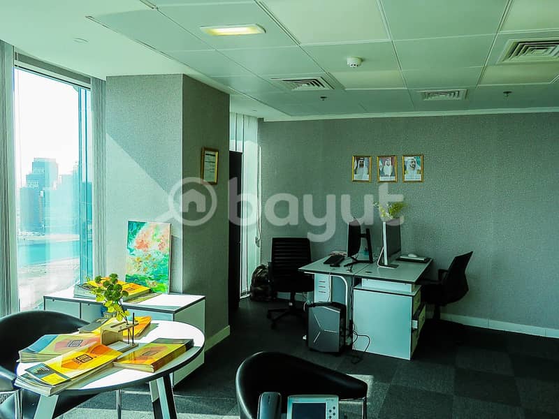 Amazingly Furnished Modern office space  with breath taking views - NO COMMISSION.
