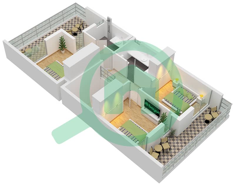 Elan - 4 Bedroom Townhouse Type B(M) Floor plan Floor First interactive3D