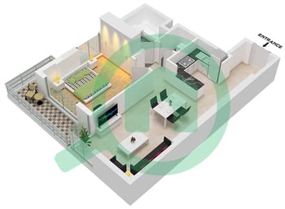 Mayfair Tower - 1 Bedroom Apartment Type/unit B / UNIT 09 FLOOR 15 Floor plan