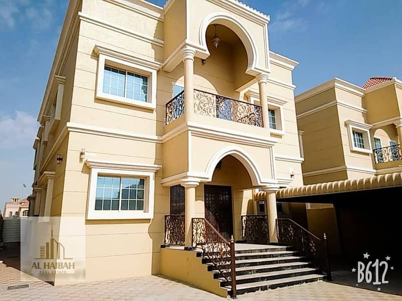 Amazing villa for rent in Ajman, excellent location, super deluxe finishing