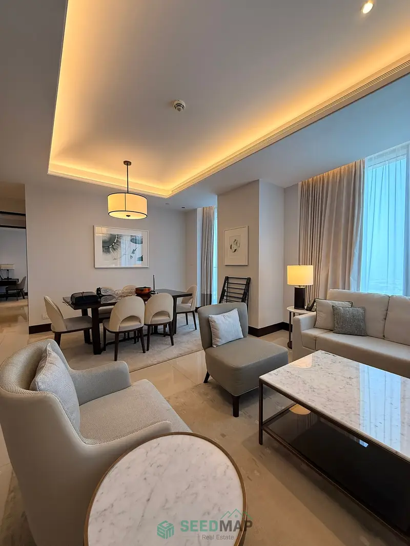 Serviced 2BR, City & Sea View, The Address Sky View Tower 1, Downtown Dubai