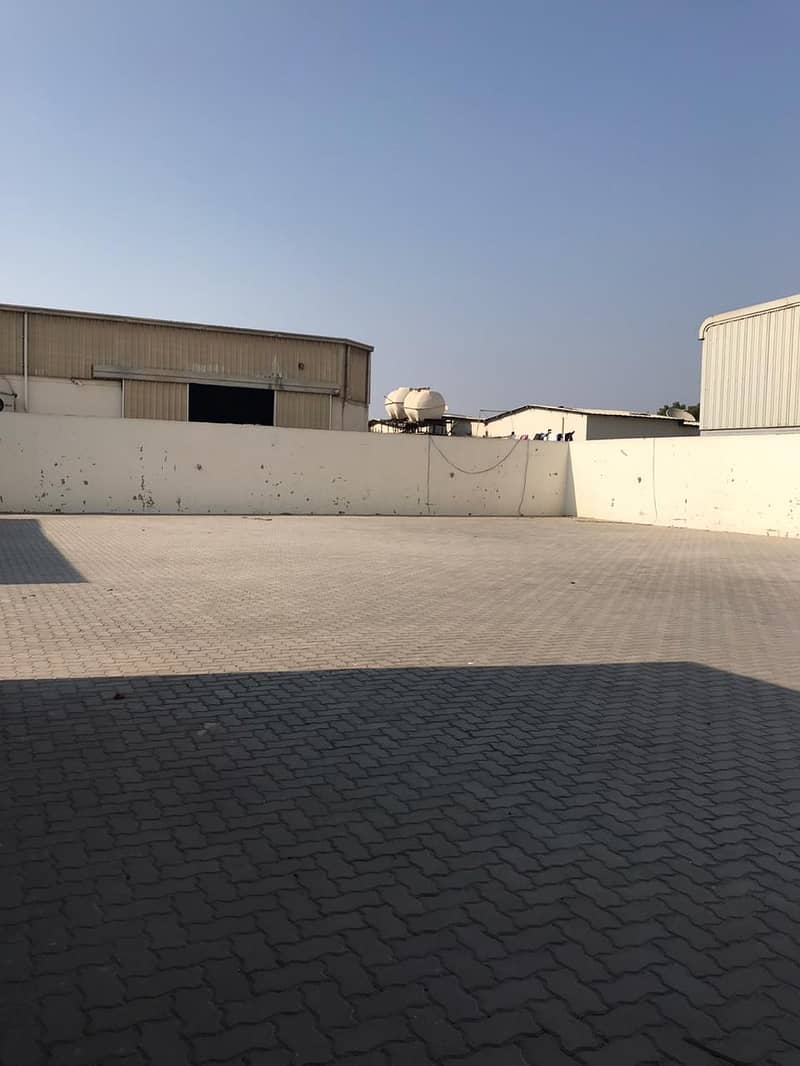 Open Yard  with office 5,000 SQ/Ft with boundary wall and gate in Industrial No:11 -Sharjah