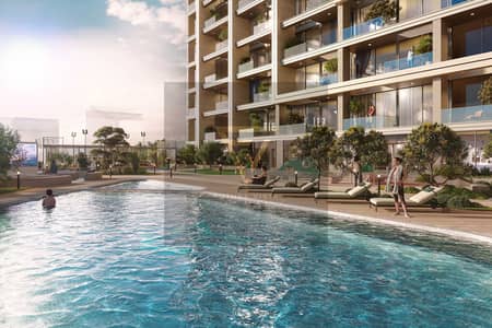 فلیٹ 1 غرفة نوم للبيع في جزر دبي، دبي - EXT_10_Pool View Blue Padel. png
