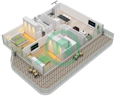 Beverly Grande - 2 Bedroom Apartment Type HORIZON Floor plan