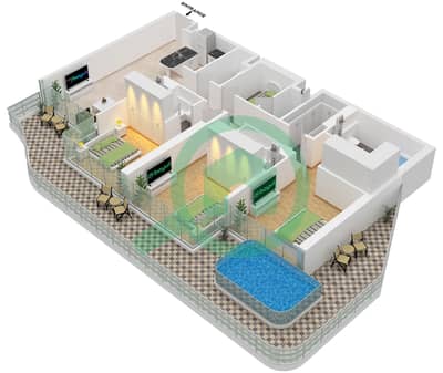 Beverly Grande - 3 Bedroom Apartment Type SANCTUARY Floor plan
