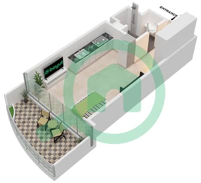 Chic Tower - Planimetria del piano di Monolocale Appartamento Tipo/unità 1 / UNIT 33 FLOOR 9,13