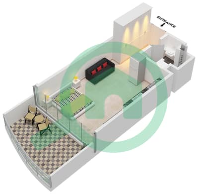 Chic Tower - Planimetria del piano di Monolocale Appartamento Tipo/unità 1 / UNIT 4 FLOOR 7,11