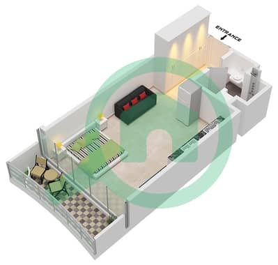 Chic Tower - Planimetria del piano di Monolocale Appartamento Tipo/unità 1 / UNIT 19 FLOOR 8,10