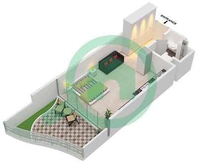 Chic Tower - Planimetria del piano di Monolocale Appartamento Tipo/unità 1 / UNIT 6 FLOOR 7,11
