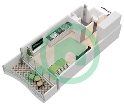 Chic Tower - Planimetria del piano di Monolocale Appartamento Tipo/unità 1 / UNIT 8 FLOOR 7,11