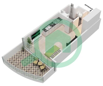 Chic Tower - Planimetria del piano di Monolocale Appartamento Tipo/unità 1 / UNIT 23 FLOOR 8,10