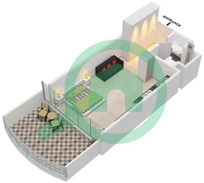 Chic Tower - Planimetria del piano di Monolocale Appartamento Tipo/unità 3 / UNIT 11 FLOOR 7,11