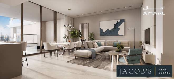 Meydan Horizon, 迪拜 2 卧室公寓待售 - Amaal Standard Apartment - Living & Dining. png Meydan Horizon, 迪拜 2 卧室公寓待售 - Amaal Standard Apartment - Living & Dining. png