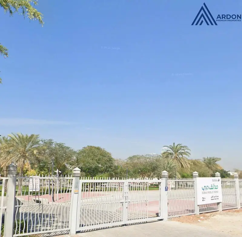 Corner Elevated Plot | Burj Khalifa View | G+1 Villa On Park | Ghadeer Al Tair