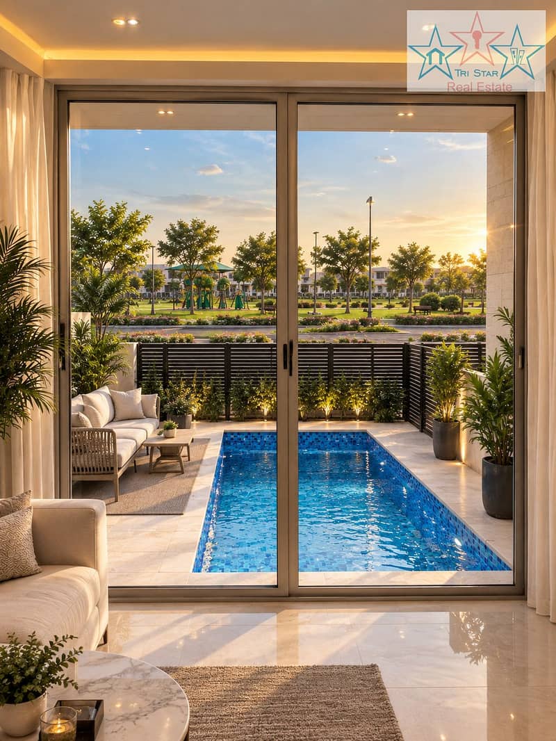 2 Golden Hour Living with Pool Views. png