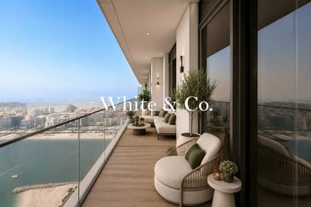 3 Bedroom Apartment for Sale in Dubai Harbour, Dubai - Palm & Marina View|1 Level Below Penthouse