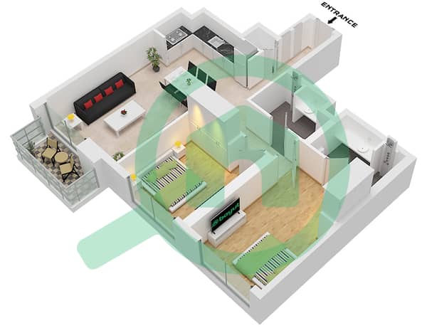 Unit 5 Floor 2-19,21-33
Unit 2 Floor 20 Unit 5 Floor 2-19,21-33
Unit 2 Floor 20
