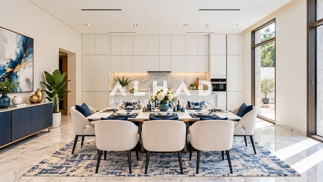 4 Modern Blue-Accented Kitchen and Dining Room. png