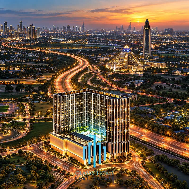 7 Golden Skyline Over City Lights. png