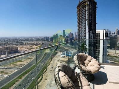 استوديو  للايجار في الخليج التجاري، دبي - dubai-sls-business-bay-studio-apartment-balcony-view-18. jpg