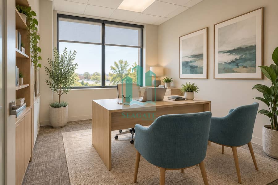 8 Bright teal-accented oak office-1. png