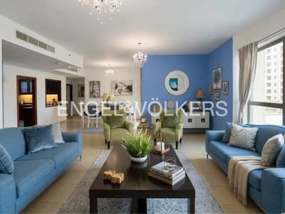 3 Bedroom Flat for Rent in Jumeirah Beach Residence (JBR), Dubai - Fully Furnished | Pool View | Ready To Move In