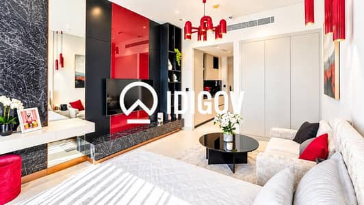 Studio for Sale in Jumeirah Garden City, Dubai - Burj Khalifa View | High Floor | Furnished Studio for Sale in Jumeirah Garden City, Dubai - Burj Khalifa View | High Floor | Furnished