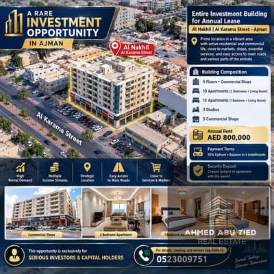 10+ Habitaciones Building para en Alquiler en Al Nakhil, Ajman - 6760f593-1f09-4e09-9d3f-799dc7396fde. png