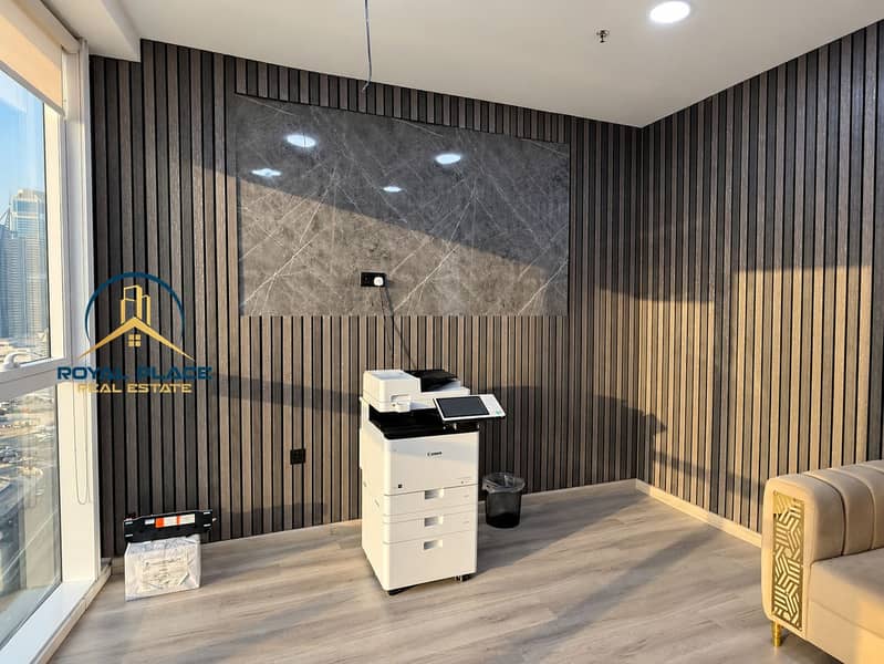 13 Sunlit office with marble accent walls. png