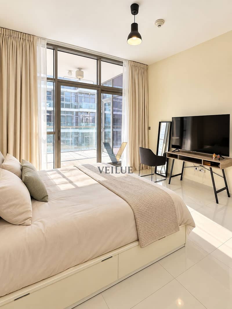 3 Sunlit Minimalist Bedroom with Balcony. png