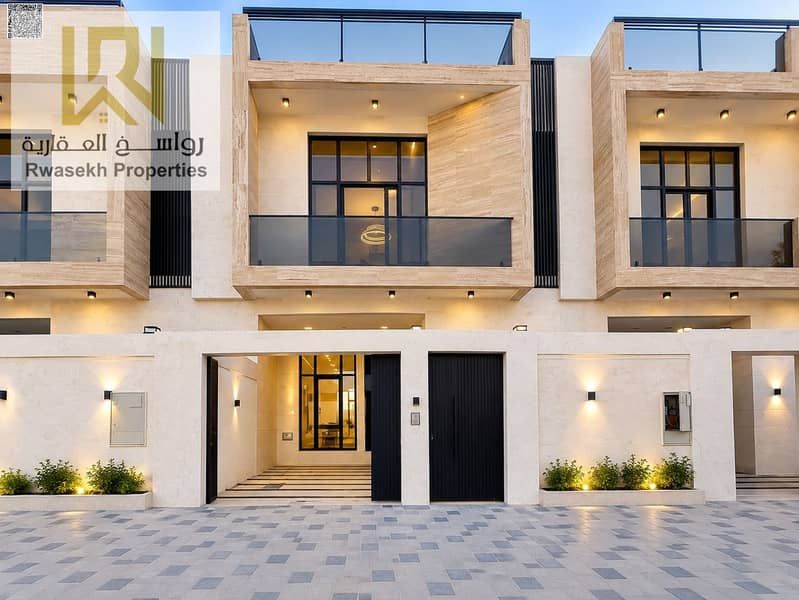 Modern Townhouse Facade at Dusk (2). png Modern Townhouse Facade at Dusk (2). png