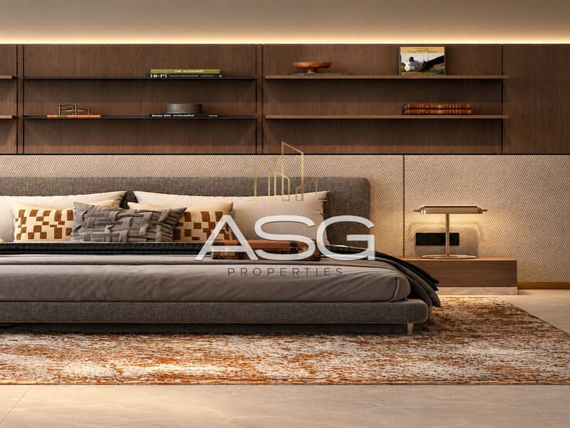 4 Warm Minimalist Bedroom with Bookshelf Glow. png