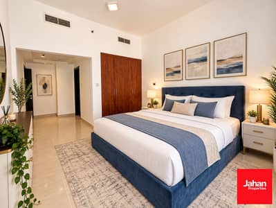 2 Bedroom Flat for Rent in Dubai Marina, Dubai - Elegant Navy Bedroom Retreat. png
