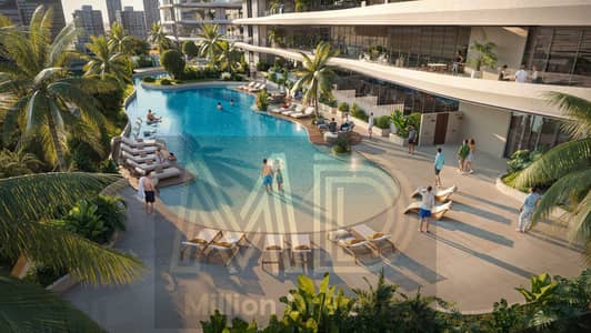 1 habitación Apartamento para en Venta en Jumeirah Village Circle (JVC), Dubai - 45 M Beach Edge Pool. jpg