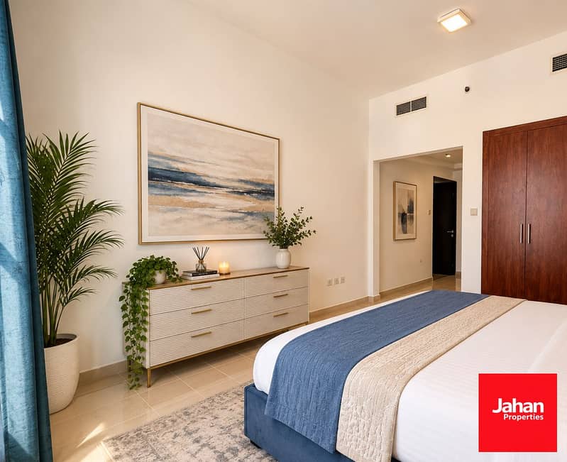 7 Modern Navy Accent Bedroom. png