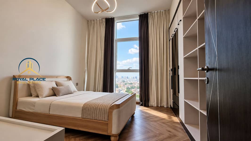 4 Sunlit Minimal Bedroom with City View. png