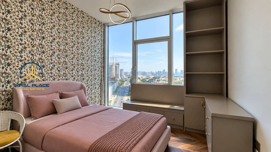 6 Bright Blush Bedroom with City Skyline. png