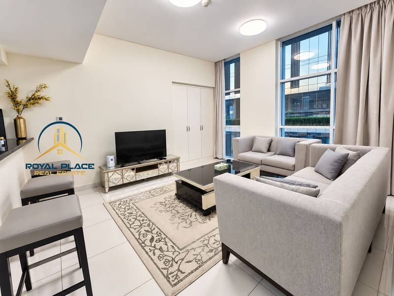 Brightened living room with city view. png Brightened living room with city view. png