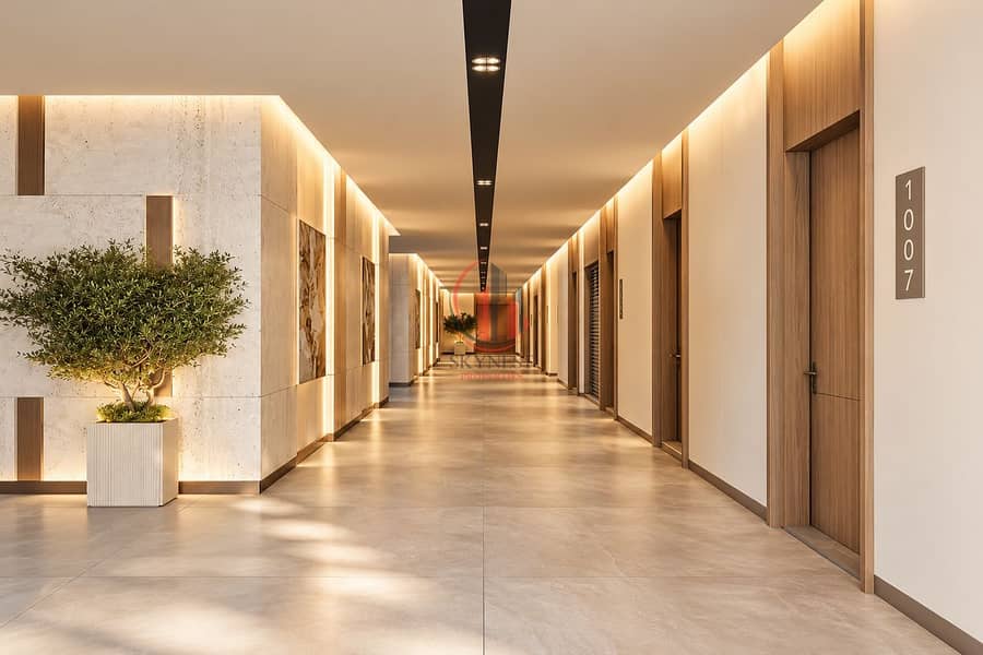 26 Serene Luxury Corridor with Tree and Room 1007. png