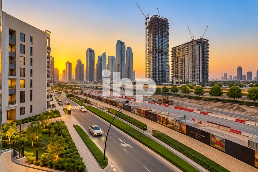 15 wide_urban_cityscape_at_sunset_dusk_in_a_modern_me. jpg