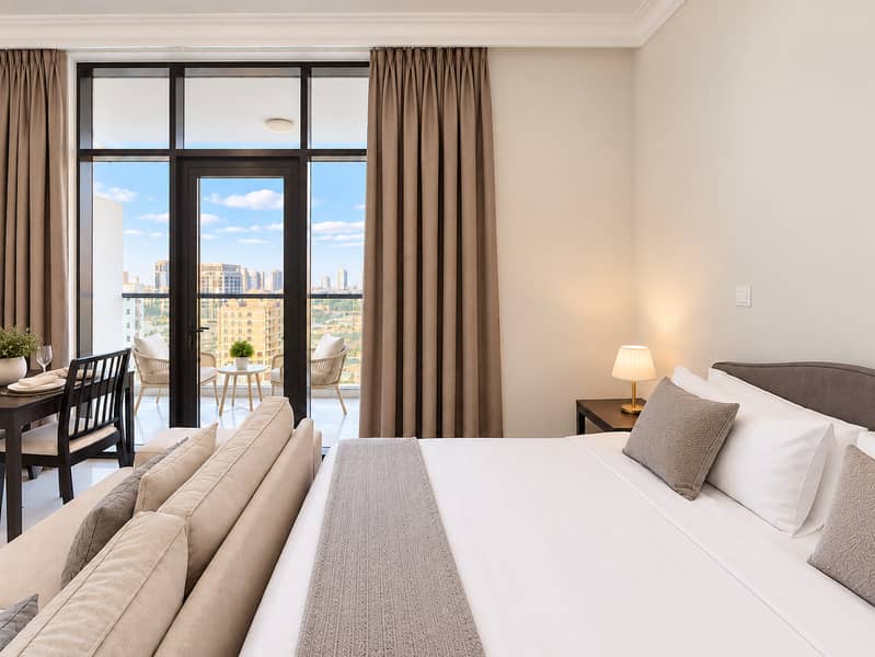 3 Refined Neutral Airbnb Bedroom With City View. png