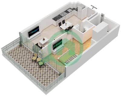 Beverly Grande - 1 Bedroom Apartment Type ORIGIN Floor plan