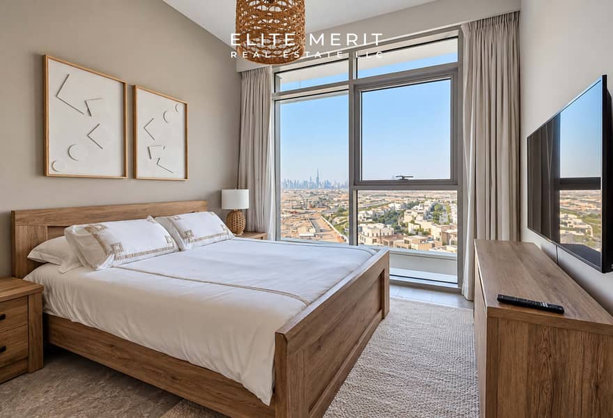 17 Airy Modern Bedroom with City Skyline. jpg