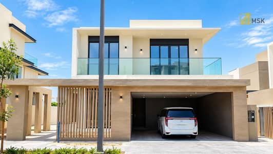 4 Bedroom Villa for Rent in Jebel Ali Village, Dubai - Modern Luxury Home With Glass Balcony. png