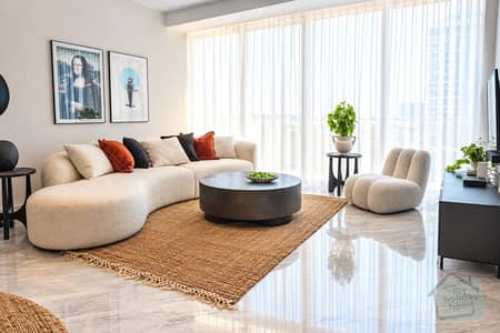 1 Bedroom Flat for Rent in Business Bay, Dubai - Bright Modern Living Room Retreat. png