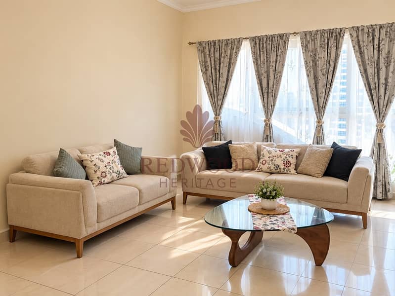 Spacious 2BR | Fully Furnished | 2 Parking on Title Deed