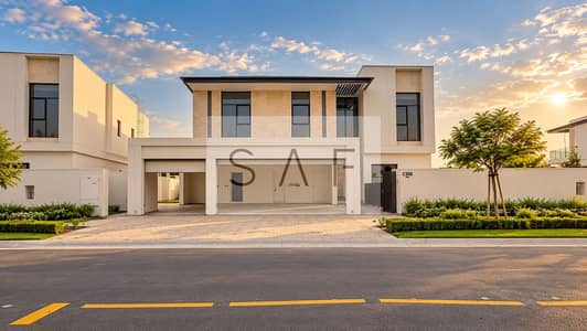 5 Schlafzimmer Villa zum Verkauf in Mohammed Bin Rashid City (MBR City), Dubai - Villa C306 at golden hour. png 5 Schlafzimmer Villa zum Verkauf in Mohammed Bin Rashid City (MBR City), Dubai - Villa C306 at golden hour. png