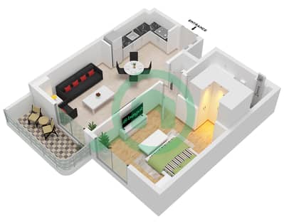 Clearpoint Building 3 - Grundriss für 1 Schlafzimmer Wohnung Typ/Einheit 1I / UNIT 2,5,6,9,10,13