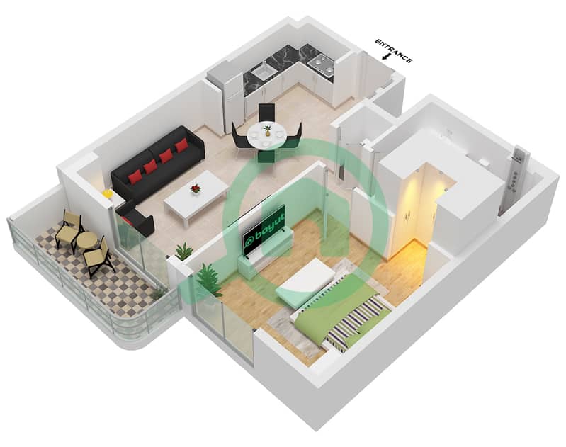 Type 1I Unit 6,9,10,13 Floor 2-5
Unit 2,5,6,9 Floor 6,7 Clearpoint Building 3 - Grundriss für 1 Schlafzimmer Wohnung Typ/Einheit 1I / UNIT 2,5,6,9,10,13 Type 1I Unit 6,9,10,13 Floor 2-5
Unit 2,5,6,9 Floor 6,7 interactive3D