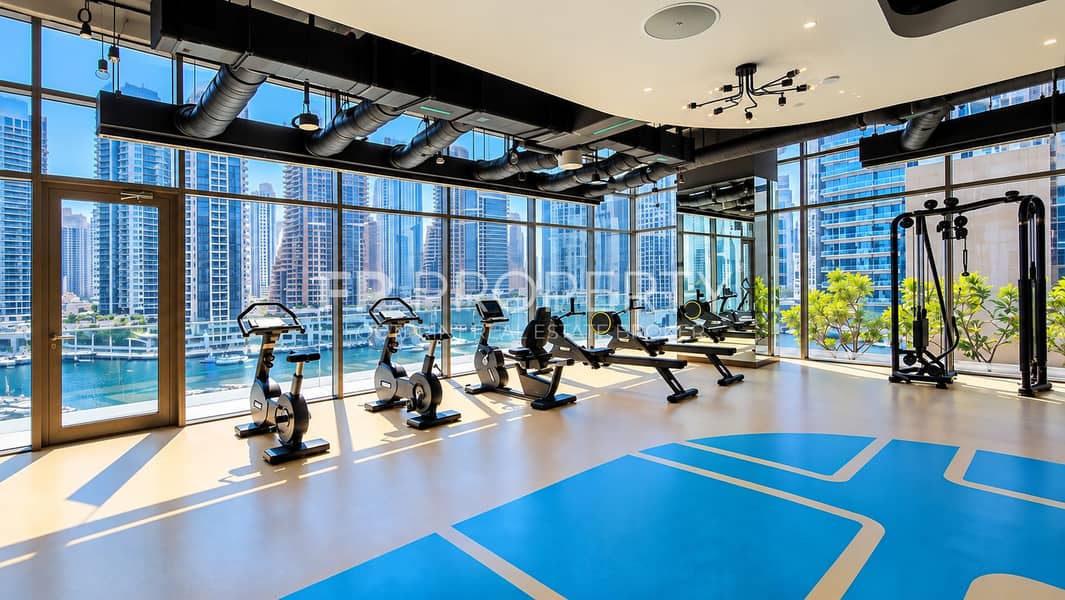 17 Sunlit Gym Overlooking the Marina. png